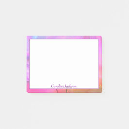 Blommig fantasi personlig post-it block