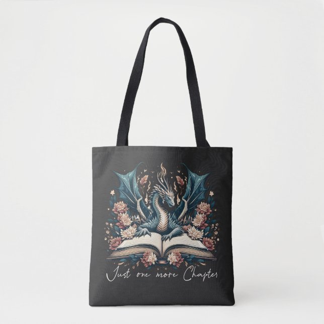 Blommig fantasibok Dragetotebag Tygkasse (Framsida)