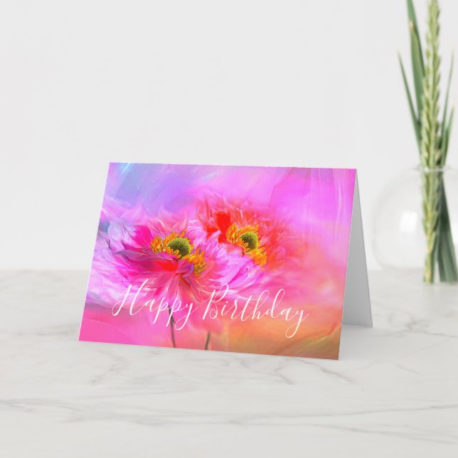 Blommig fantasifrådkort kort (Framsida)