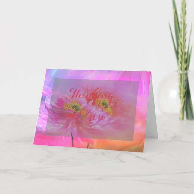 Blommig fantasikort kort (Framsida)