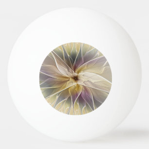 Blommig Fantasy Guld Aubergine Abstrakt Fraktal Ko Pingisboll
