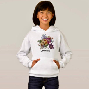 Blommig Fantasy Hoodie T Shirt