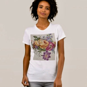 Blommig fantsi t shirt