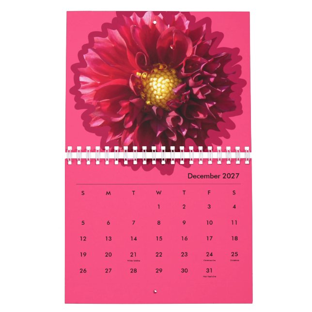 Blommig Färgrik 2026 Kalender (Dec 2027)
