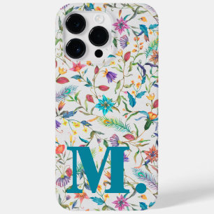 Blommig Färgrik Monogram Initialbokstav