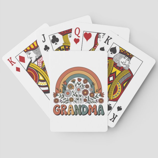 Blommig Farmor Casinokort (Baksidan)
