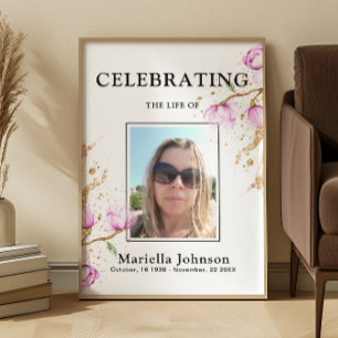 Blommig Firande av livet Begravning Poster