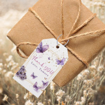 Blommig Fjäril Lila Guld Babykalas Fest