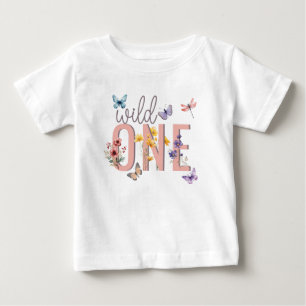 Blommig flickfödelsedag Vild & Underbar T Shirt