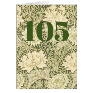 Blommig födelsedagskort för 105-årsdag hälsningskort
