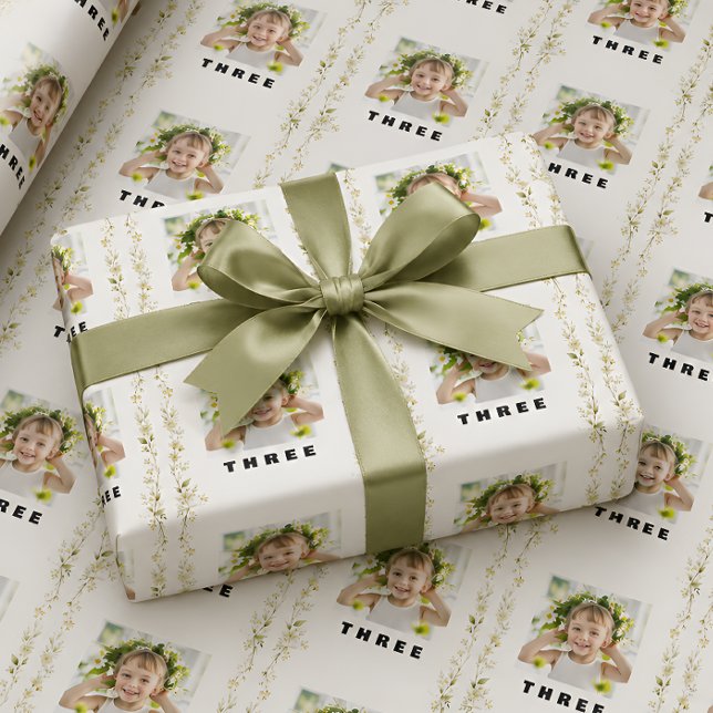 Blommig födelsedagspresentpapper för flickor presentpapper (Skapare uppladdad)