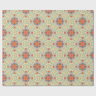 Blommig folkpattern presentpapper