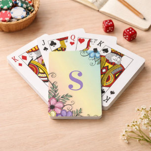 Blommig Förstavljud Spelkväll Casinokort