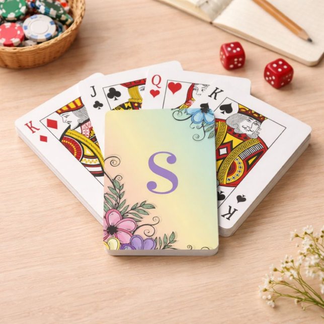 Blommig Förstavljud Spelkväll Casinokort (Skapare uppladdad)