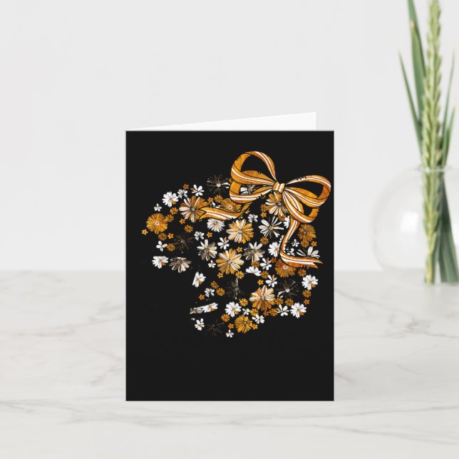 Blommig fotboll Spel Dag Flicka Båge Team Srit Sva Kort (Framsida)