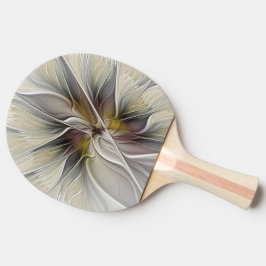 Blommig fraktal, fantasiblomma med jordfärger pingisracket