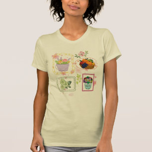 Blommig fruktillustration T-shirt