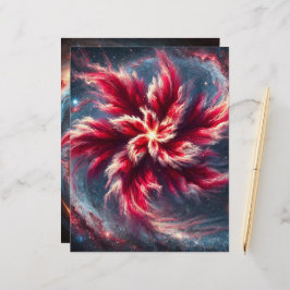 Blommig Galax Poinsettia Scrapbok Papper Ark