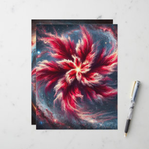 Blommig Galax Poinsettia Scrapbok Papper Ark