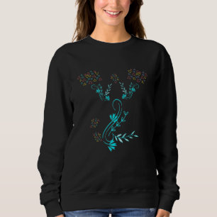Blommig Geometrisk Gradient Kvinnors Grundläggande T Shirt