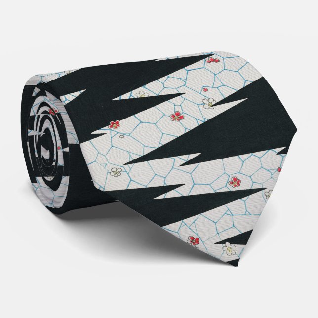 Blommig geometrisk - Vintage japansk konst Slips (Rullad)
