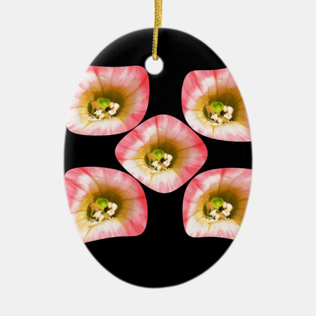Blommig Glädje Julgransprydnad Keramik (Framsidan)