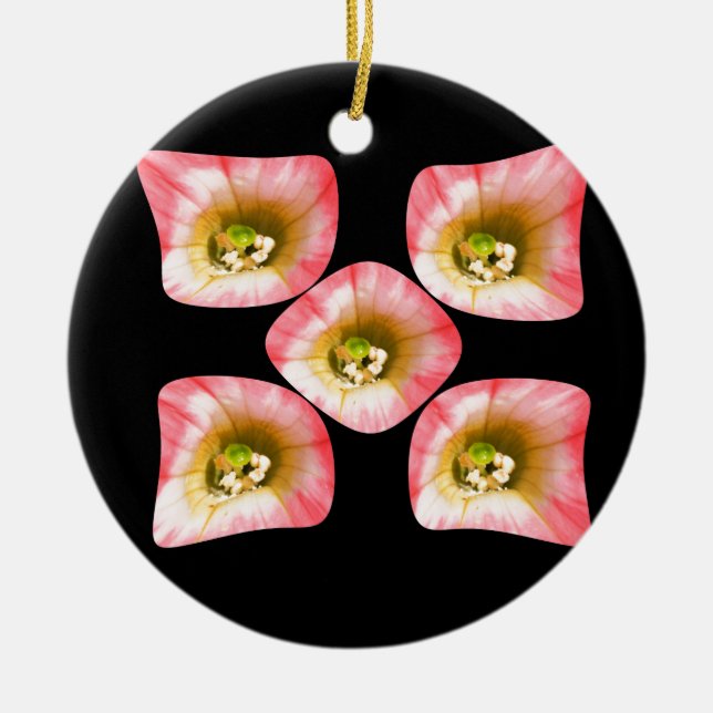 Blommig Glädje Julgransprydnad Keramik (Framsidan)
