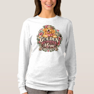 Blommig Golden Retriever Mamma Mitt Hjärta Har Tas T Shirt