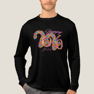 Blommig Gott Nytt År 2026 T Shirt