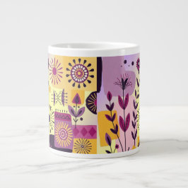 Blommig graffiti jumbo mugg