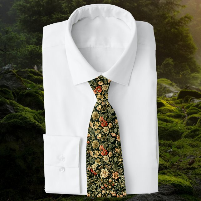 Blommig grön William Morris-inspirerad monogram Slips (Skapare uppladdad)