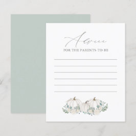 Blommig Grönska Pumpa Baby Shower Rådkort