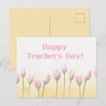 Blommig Gul Lycklig Lärare Dag