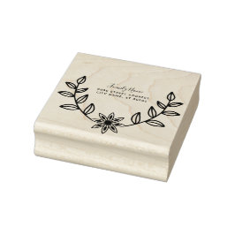 Blommig gummistempel stämpel