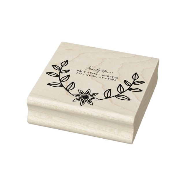 Blommig gummistempel stämpel (Stämpel)