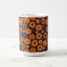Blommig Halloween Kaffemugg