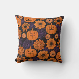 Blommig Halloween Kudde