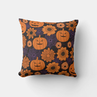 Blommig Halloween Kudde