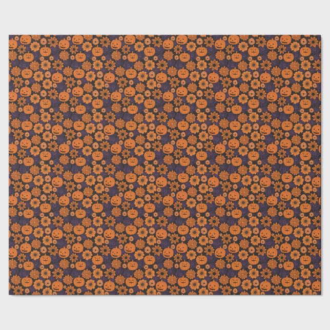 Blommig Halloween Presentpapper (Seam)
