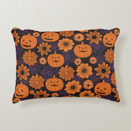 Blommig Halloween Prydnadskudde