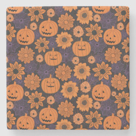 Blommig Halloween Stenunderlägg