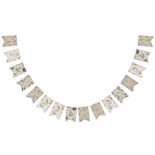 Blommig hängande banderoll | Bröllopsfest Vimplar (Alla)