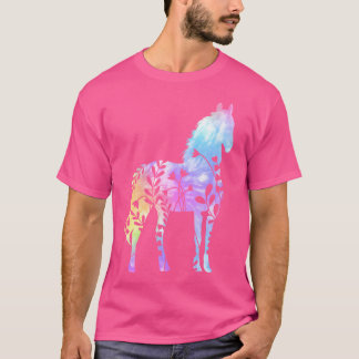 Blommig Hästälskare Häst Ranch Häst Ridning Liv T Shirt