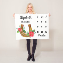 Blommig hästsko baby minnesmärke