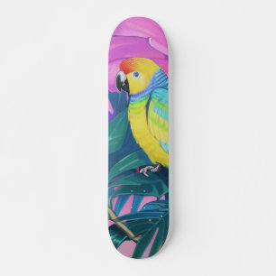 Blommig/Hawaiiansk/Tropisk/papegoja Mini Skateboard Bräda 18,5 Cm