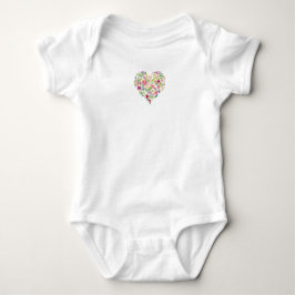 Blommig hjärta baby shower Söt rosa mammas kärlek T Shirt