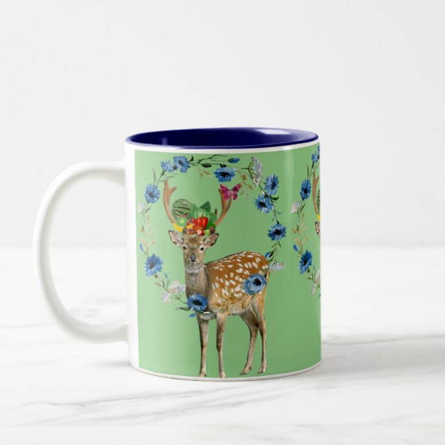 Blommig Hjort Frukt Mugg (Vänster)