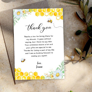 Blommig Honey Bee Tack Kort