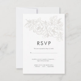 Blommig hörn elegant bröllop RSVP design OSA Kort