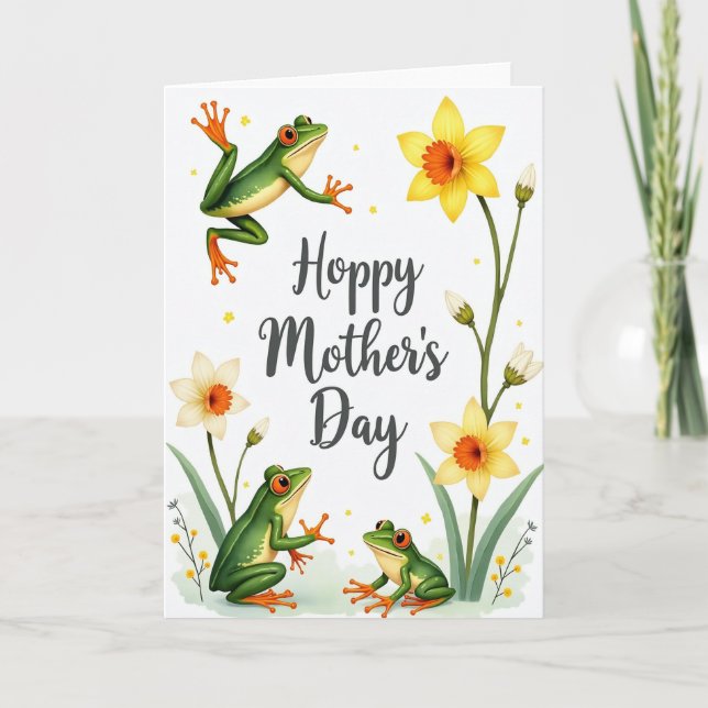 Blommig Humörig Morsdagskort Kort (Framsida)